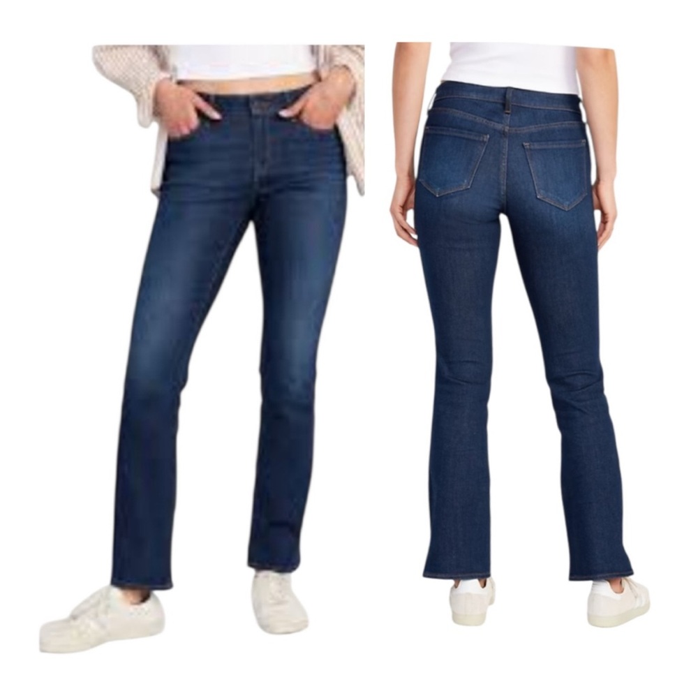 Old Navy Mid-rise Kicker Bootcut dark wash jeans size 18 Tall